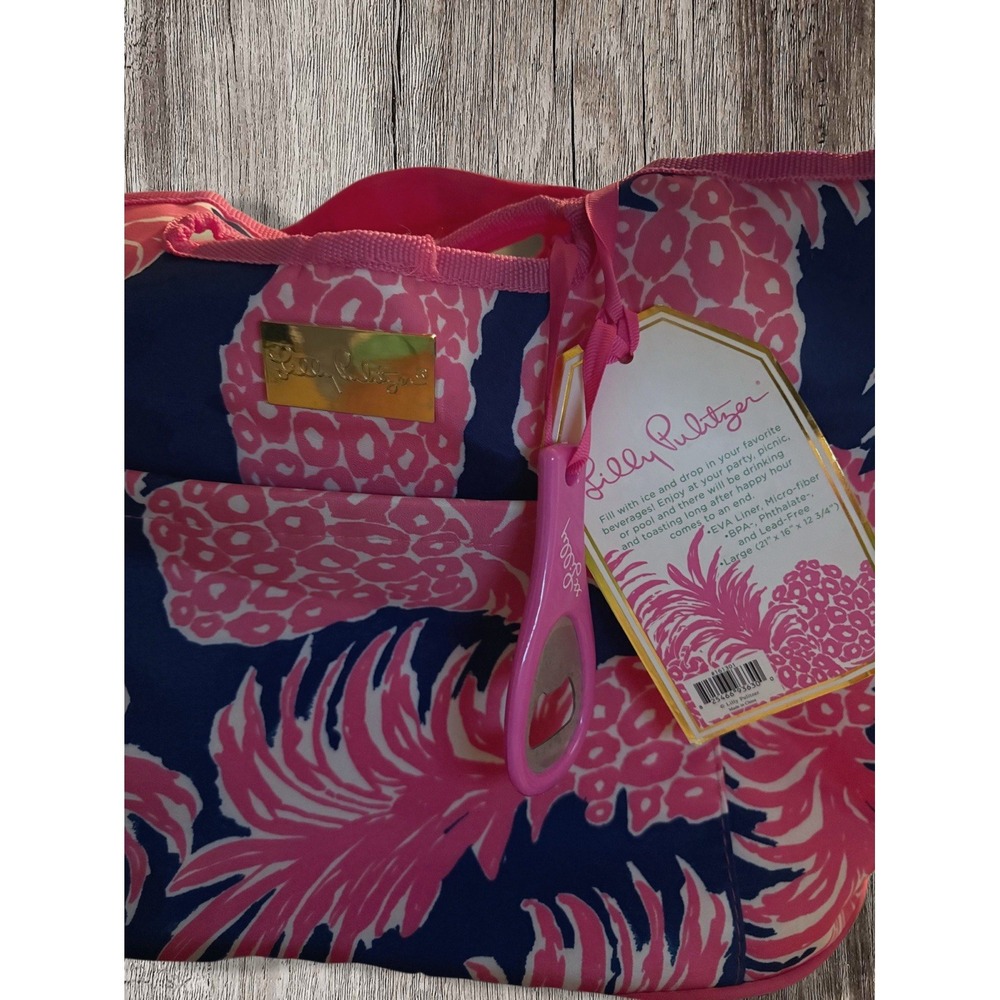 Lilly Pulitzer Insulated Beverage Bucket Bag Bottle Opener Included NWT